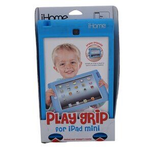 iHome Play Grip Case for iPad Mini – Blue, Travel-Friendly, Shock-Absorbing Prot